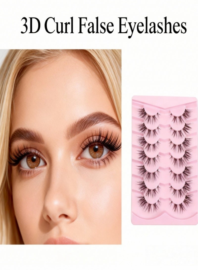 (Ramadan)( 7 Pairs)Fluffy Messy Faux False Eyelashes,Soft Curly False Lashes,Reusable  False Eyelashes Volume & Thickness Eyelashes for Make up - Image 1